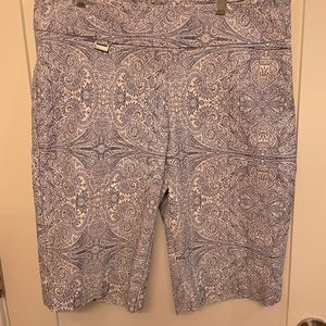 Blue paisley shorts